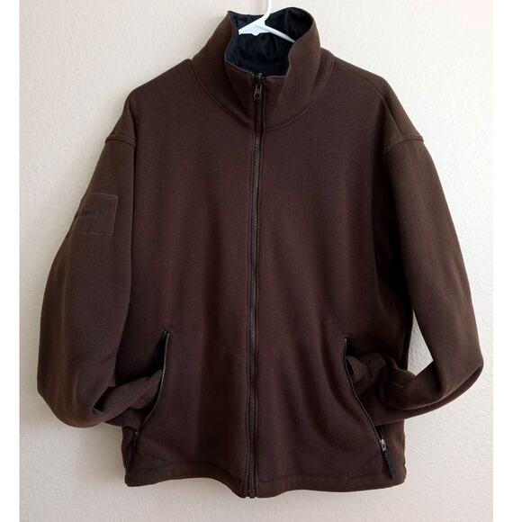 Columbia Men's Black Brown Reversible Softshell Tech Jacket L - Picture 14 of 14